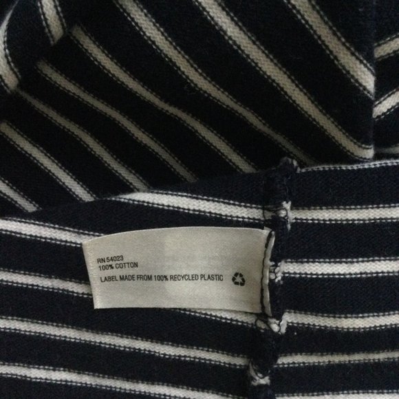 Gap Boatneck Mariner Dress Stripes Knit Navy White Shift - Sz Medium - Picture 14 of 15